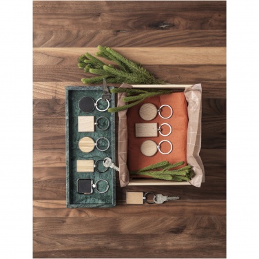 Logo trade promotional gifts picture of: Neta bamboo rectangular keychain