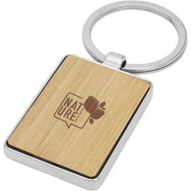 Logotrade promotional item picture of: Neta bamboo rectangular keychain