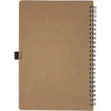 Logotrade promotional merchandise photo of: Cobble A5 wire-o recycled cardboard notebook with stone paper