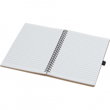 Logotrade promotional merchandise picture of: Cobble A5 wire-o recycled cardboard notebook with stone paper