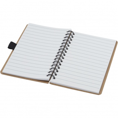 Logotrade business gift image of: Cobble A6 wire-o recycled cardboard notebook with stone paper