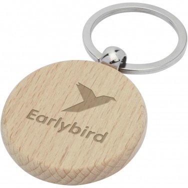 Logotrade advertising product image of: Giovanni beech wood round keychain