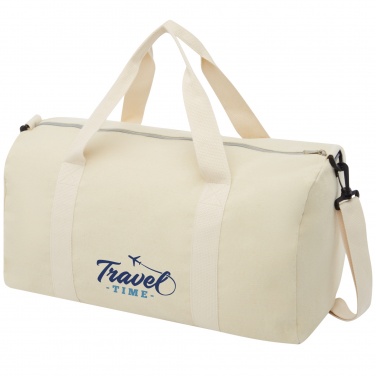 Logotrade promotional product image of: Pheebs 450 g/m² recycled cotton and polyester duffel bag 24L
