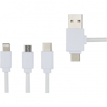 Logo trade promotional giveaways image of: Pure 5-in-1 charging cable with antibacterial additive