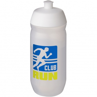 Logo trade business gifts image of: HydroFlex™ Clear 500 ml squeezy sport bottle