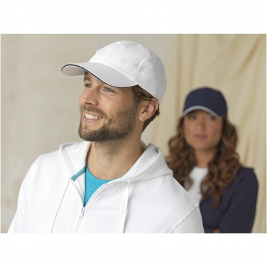 Logo trade promotional gift photo of: Morion 6 panel GRS recycled cool fit sandwich cap