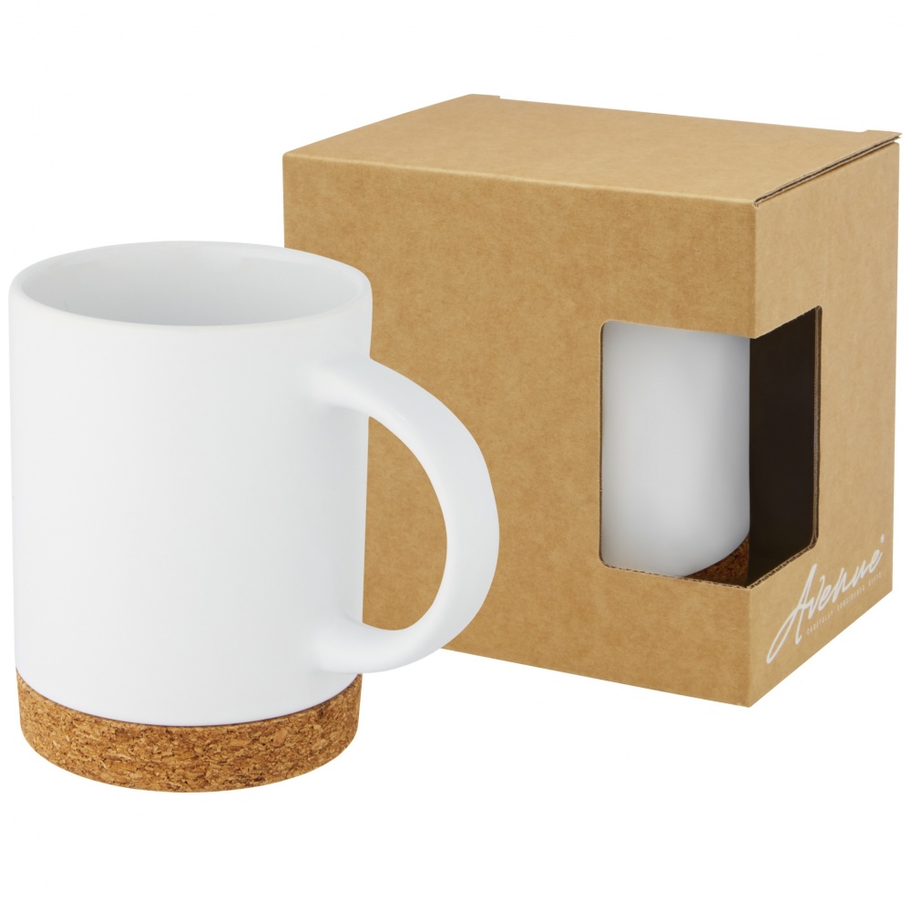 Logo trade promotional gifts picture of: Neiva 425 ml ceramic mug with cork base