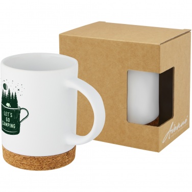 Logo trade promotional gift photo of: Neiva 425 ml ceramic mug with cork base