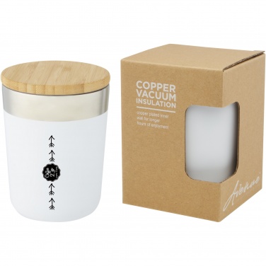 Logotrade advertising product image of: Lagan 300 ml stainless steel tumbler with bamboo lid