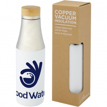Logo trade corporate gift photo of: Hulan 540 ml copper vacuum insulated stainless steel bottle with bamboo lid