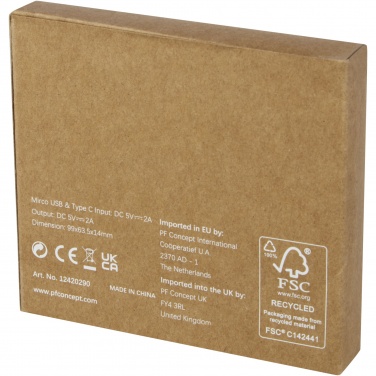 Logotrade corporate gift image of: Loop 5000 mAh recycled plastic power bank