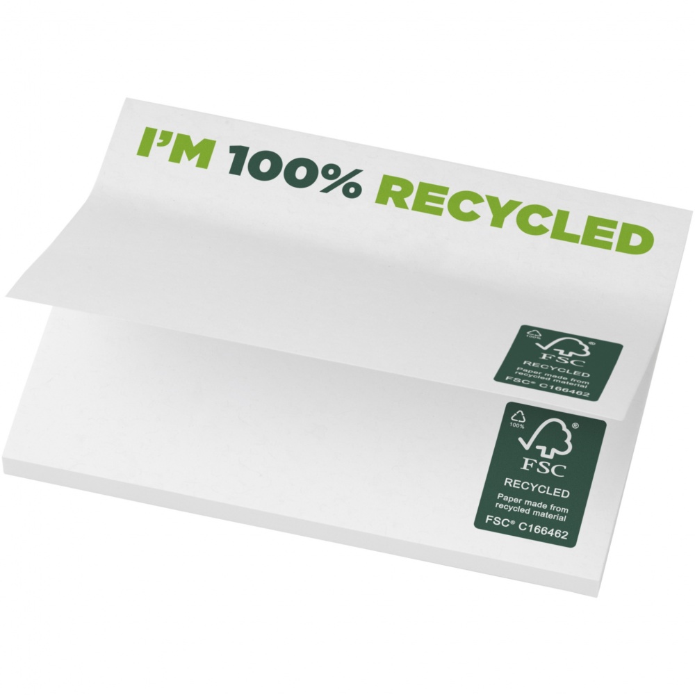 Logo trade promotional giveaway photo of: Sticky-Mate® recycled sticky notes 100x75 mm