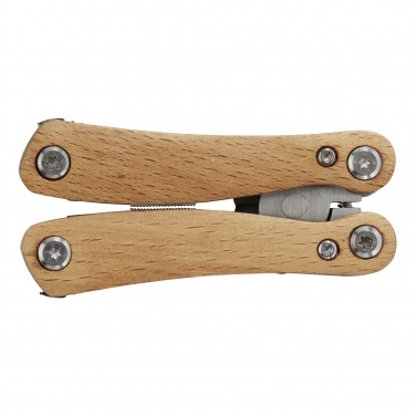 Logo trade promotional giveaway photo of: Anderson 12-function medium wooden multi-tool
