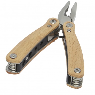 Logo trade promotional item photo of: Anderson 12-function medium wooden multi-tool