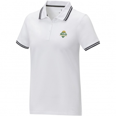 Logo trade promotional giveaways image of: Amarago short sleeve women's tipping polo