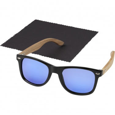 Logo trade corporate gift photo of: Hiru rPET/wood mirrored polarized sunglasses in gift box