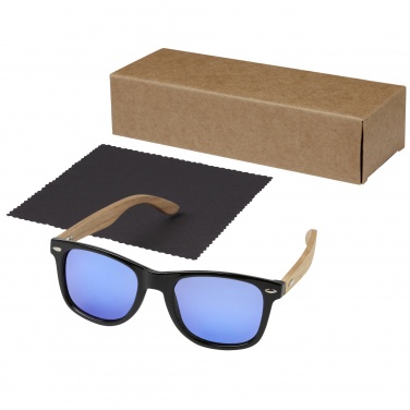 Logotrade promotional gifts photo of: Hiru rPET/wood mirrored polarized sunglasses in gift box