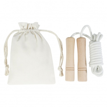 Logotrade promotional giveaway picture of: Denise wooden skipping rope in cotton pouch