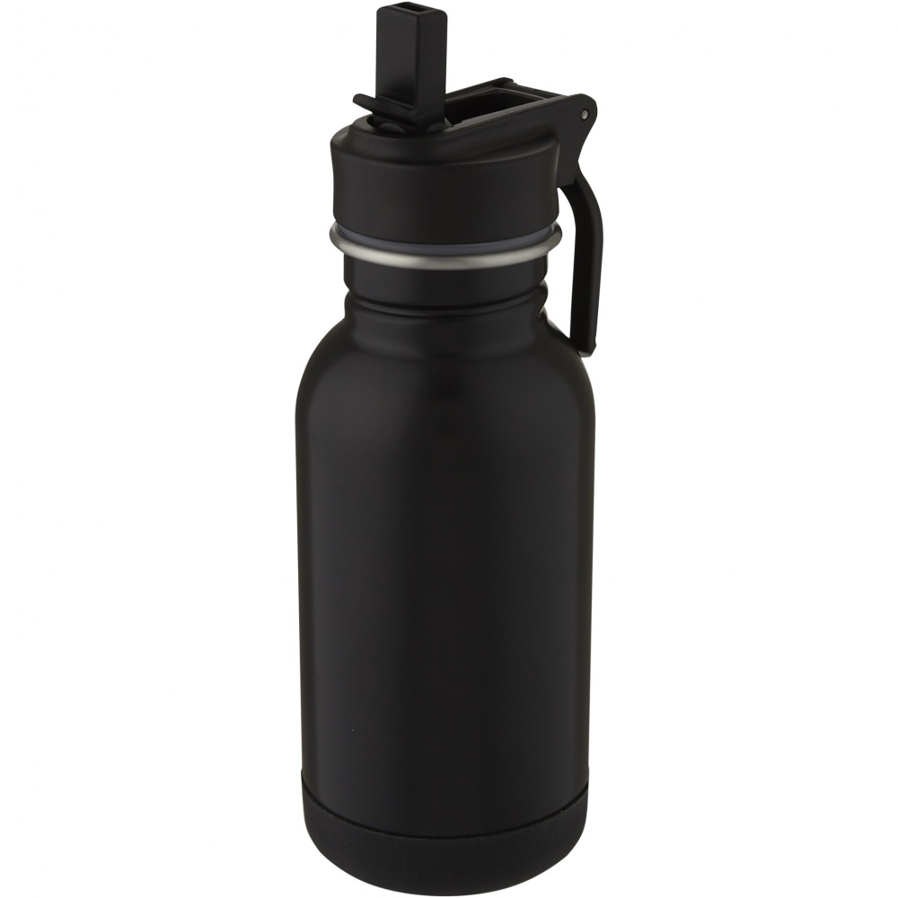 Logo trade promotional merchandise image of: Lina 400 ml stainless steel sport bottle with straw and loop