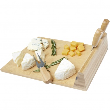 Logotrade promotional merchandise image of: Mancheg bamboo magnetic cheese board and tools