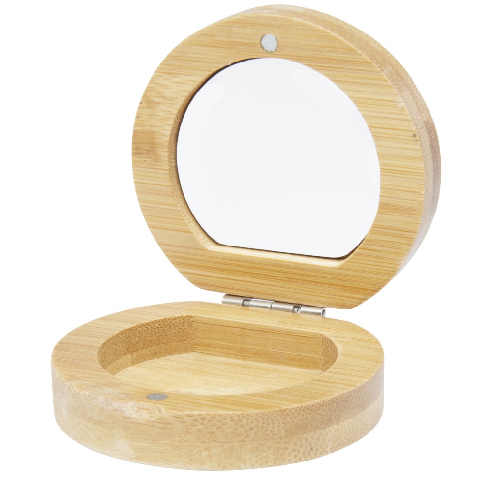 Logotrade promotional giveaway image of: Afrodit bamboo pocket mirror