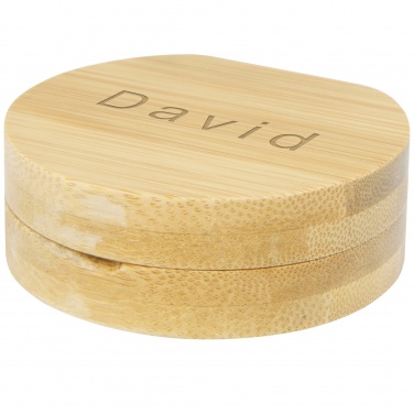 Logo trade promotional products image of: Afrodit bamboo pocket mirror