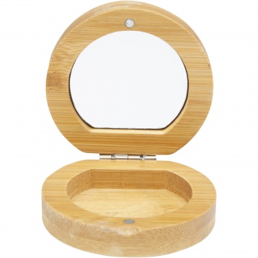 Logo trade business gift photo of: Afrodit bamboo pocket mirror