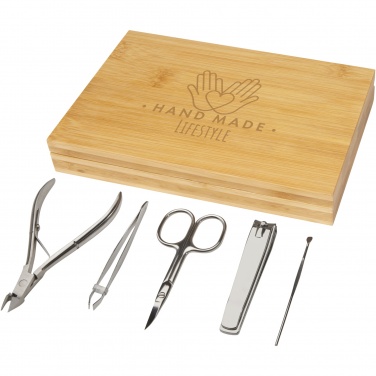 Logotrade promotional merchandise picture of: Ladia 5-piece bamboo manicure set