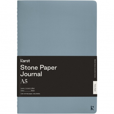Logo trade promotional gift photo of: Karst® A5 stone paper journal twin pack
