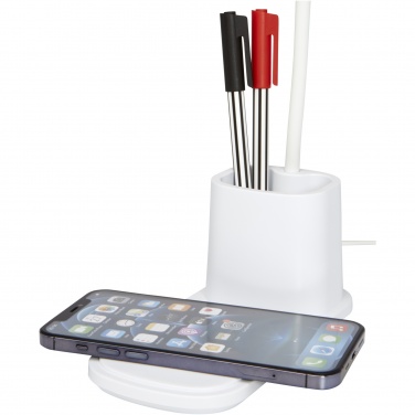 Logo trade promotional gifts image of: Bright desk lamp and organizer with wireless charger