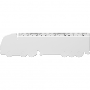 Logotrade promotional giveaways photo of: Tait 15 cm lorry-shaped recycled plastic ruler