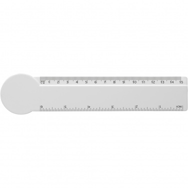 Logo trade corporate gifts picture of: Tait 15 cm circle-shaped recycled plastic ruler 