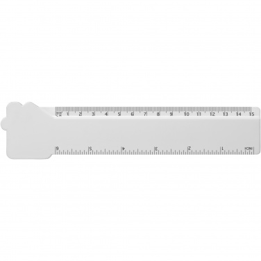 Logotrade promotional merchandise photo of: Tait 15 cm house-shaped recycled plastic ruler