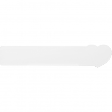 Logotrade promotional item image of: Tait 15 cm heart-shaped recycled plastic ruler