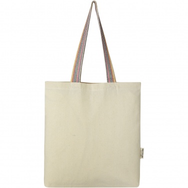 Logo trade advertising products image of: Rainbow 180 g/m² recycled cotton tote bag 5L