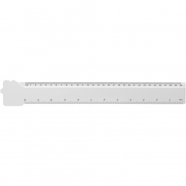 Logo trade promotional products image of: Tait 30cm house-shaped recycled plastic ruler