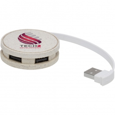 Logotrade promotional giveaway picture of: Kenzu wheat straw USB hub