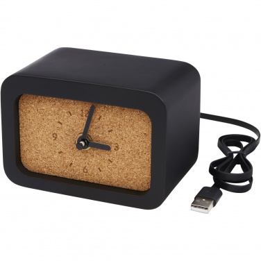 Logotrade promotional merchandise image of: Momento wireless limestone charging desk clock