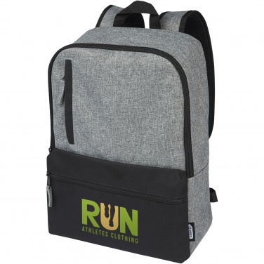 Logo trade corporate gifts image of: Reclaim 15" GRS recycled two-tone laptop backpack 14L