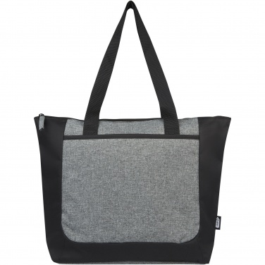 Logotrade corporate gift picture of: Reclaim GRS recycled two-tone zippered tote bag 15L