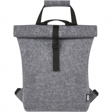 Logo trade promotional merchandise picture of: Felta GRS recycled felt roll-top bike bag 13L