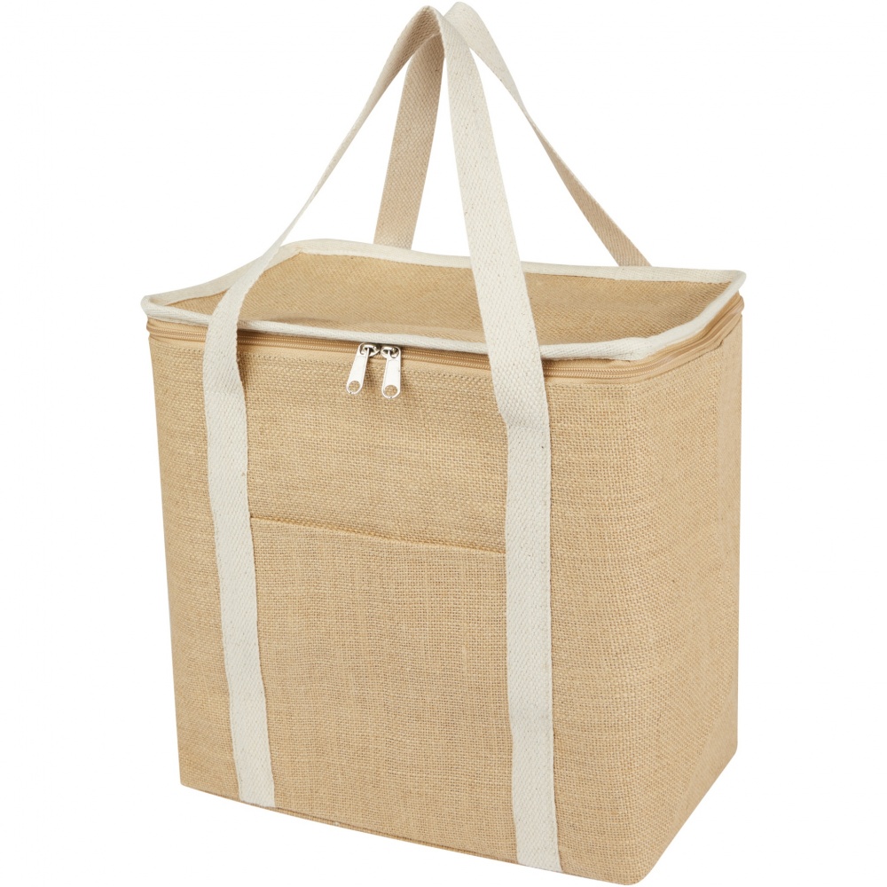 Logo trade promotional giveaway photo of: Juta 300 g/m² jute cooler bag 19L