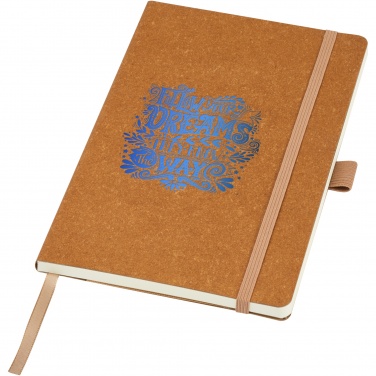 Logo trade business gifts image of: Kilau recycled leather notebook 