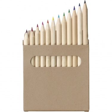 Logo trade promotional merchandise image of: Artemaa 12-piece pencil colouring set