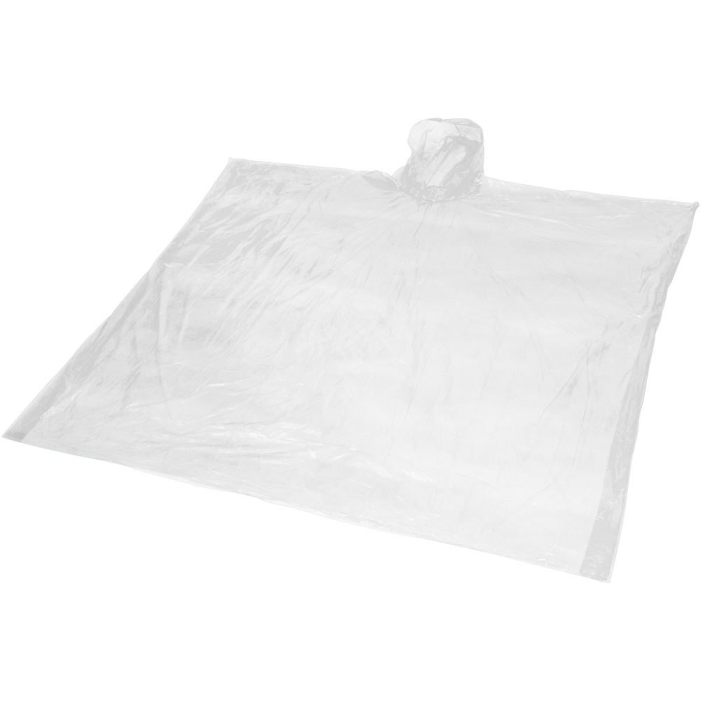Logo trade promotional item photo of: Mayan recycled plastic disposable rain poncho with storage pouch