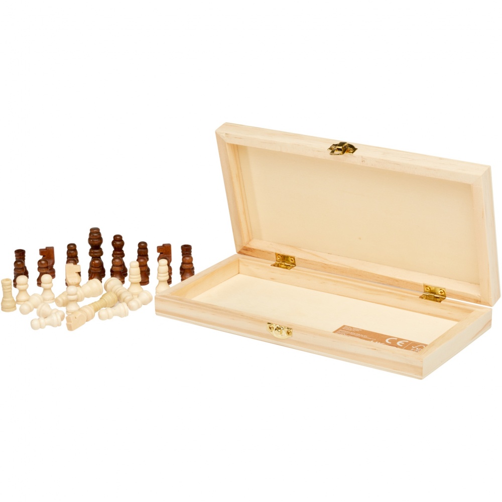 Logo trade promotional merchandise image of: King wooden chess set