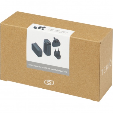 Logo trade promotional merchandise picture of: ADAPT 25W recycled plastic PD travel charger