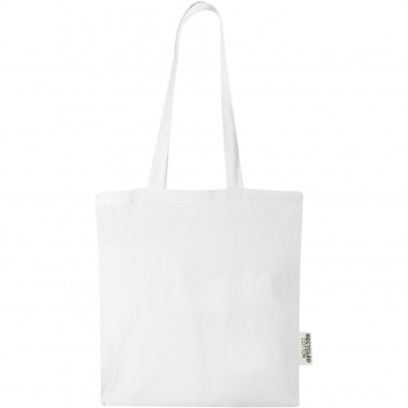 Logo trade corporate gifts picture of: Madras 140 g/m2 GRS recycled cotton tote bag 7L