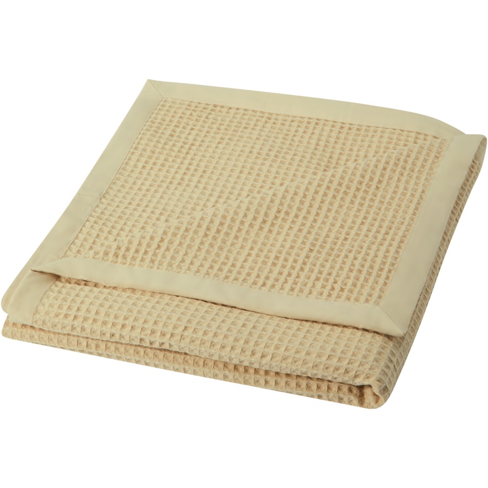 Logo trade promotional gifts image of: Abele 150 x 140 cm cotton waffle blanket