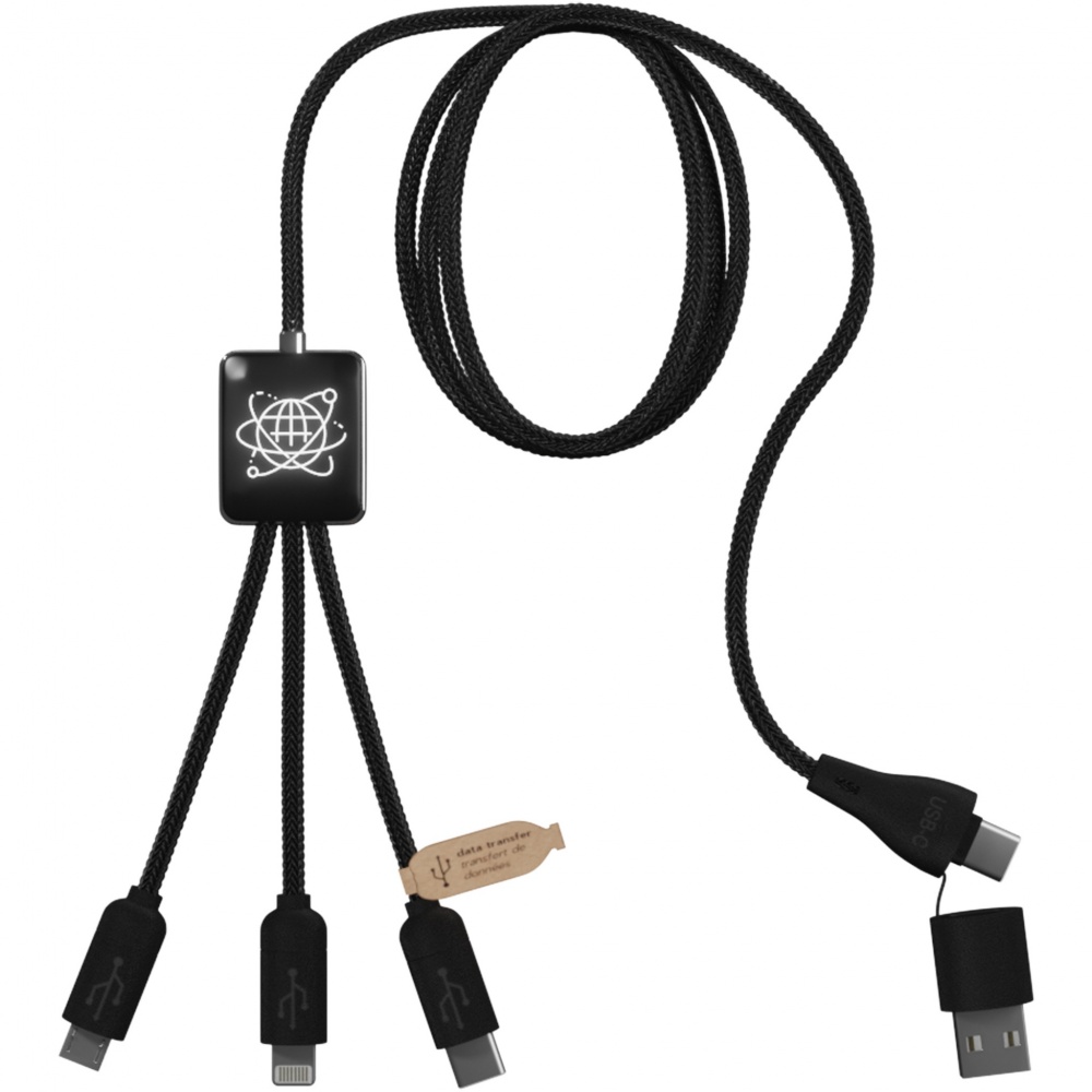 Logotrade promotional giveaway picture of: SCX.design C45 5-in-1 rPET charging cable with data transfer